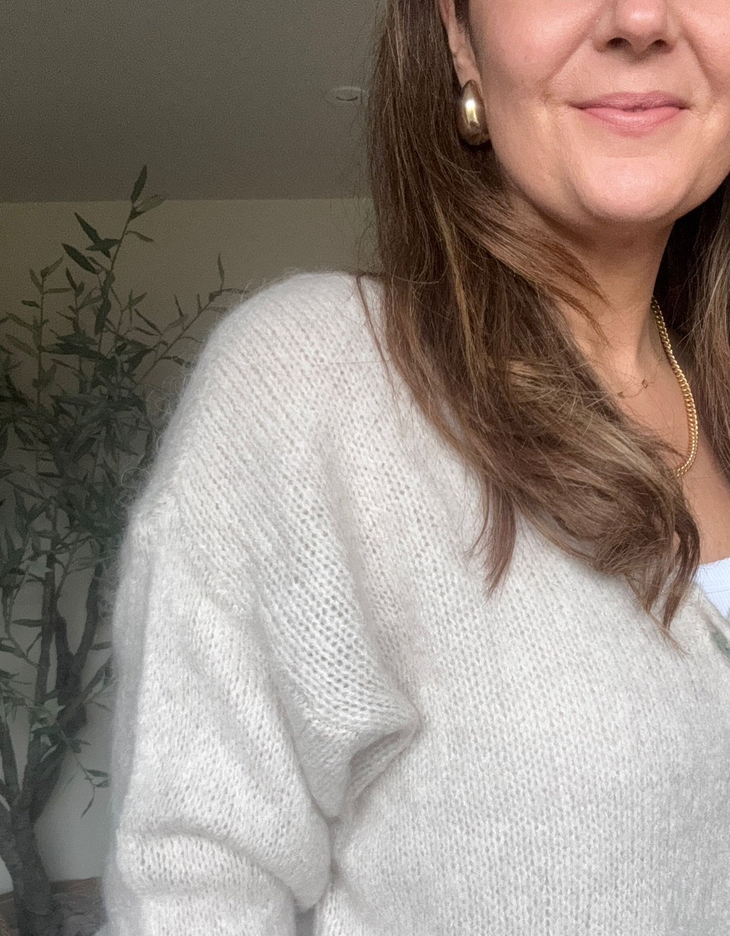 Stone Wool Blend Cardigan