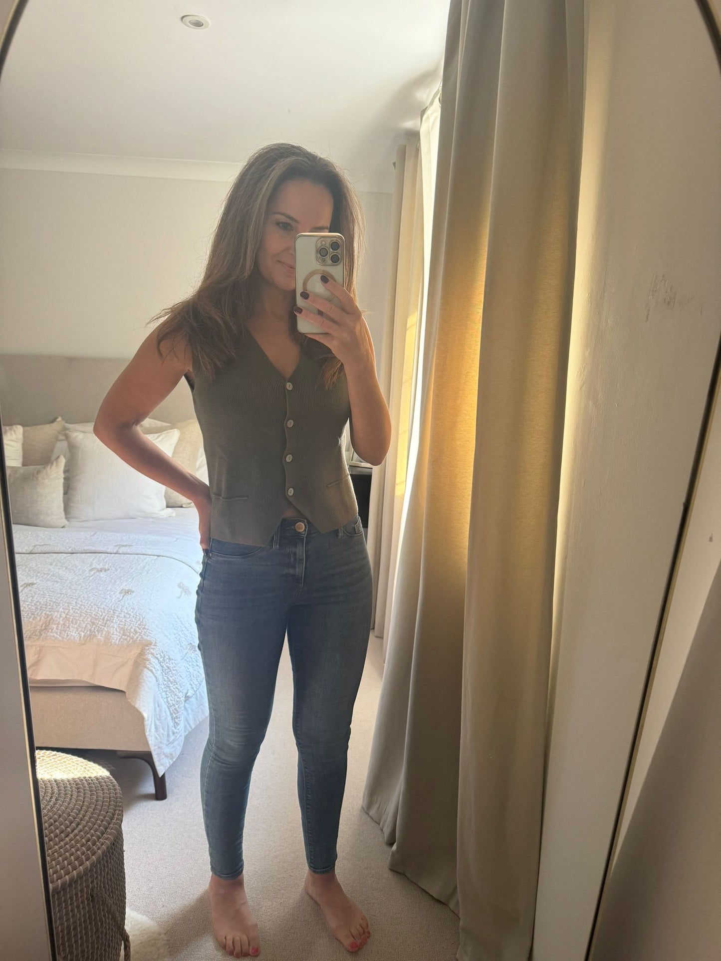 Khaki Knit Waistcoat