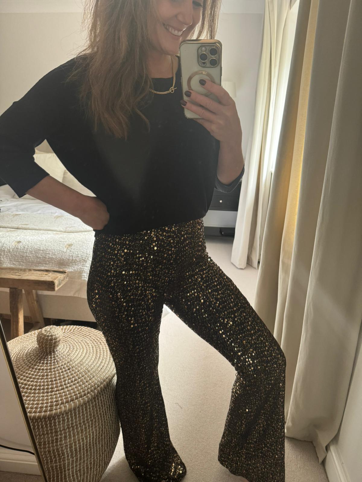 Gold Sequin Trousers