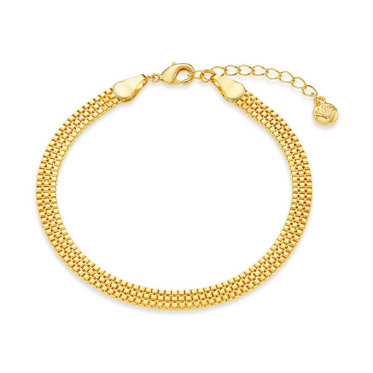 Flat Box Chain Bracelet