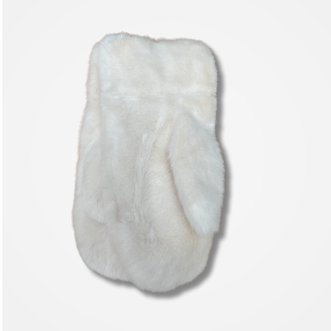 Winter White Faux Fur Mittens