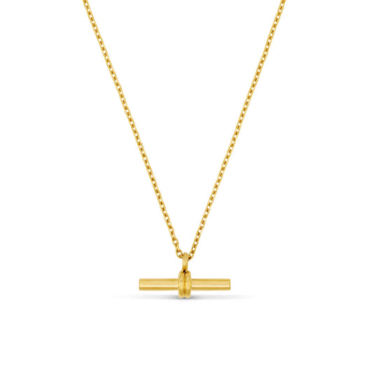 Orelia Gold LUXE Linear T-Bar Drop Necklace