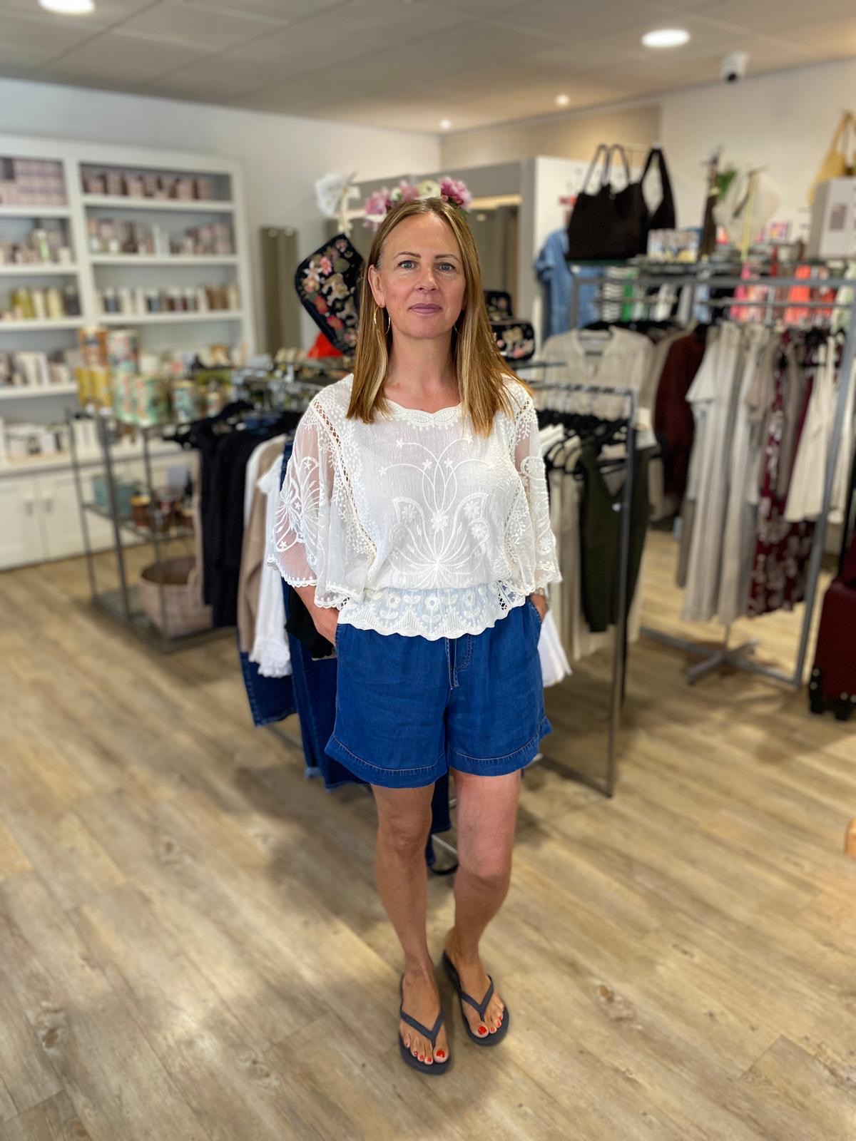 White Butterfly Top