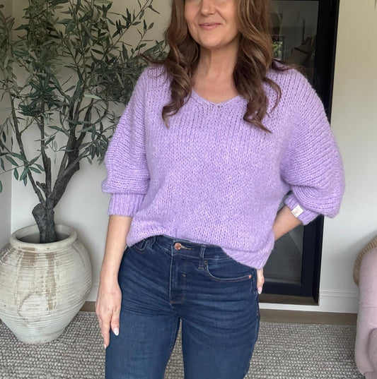 Lilac Chunky Knit Jumper
