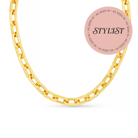 Orelia Gold Chunky Large Link Chain Necklace