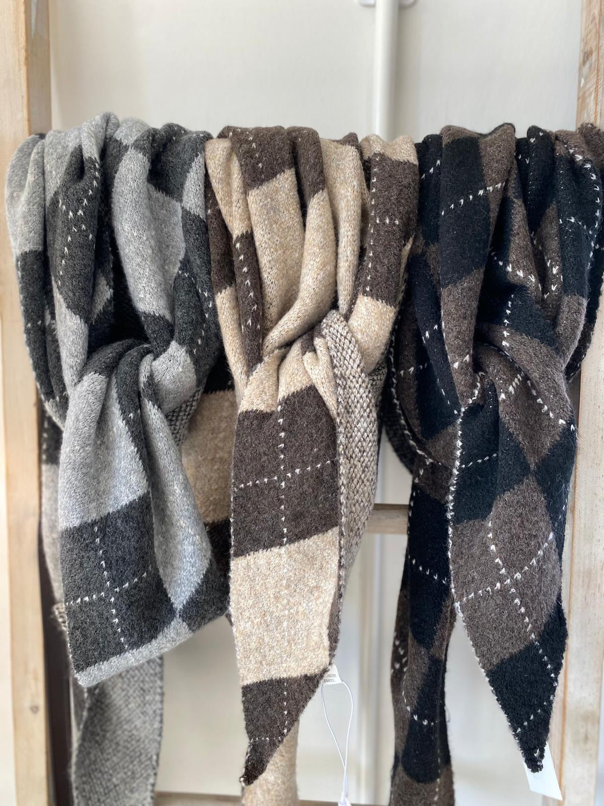 Argyle Triangle Scarf