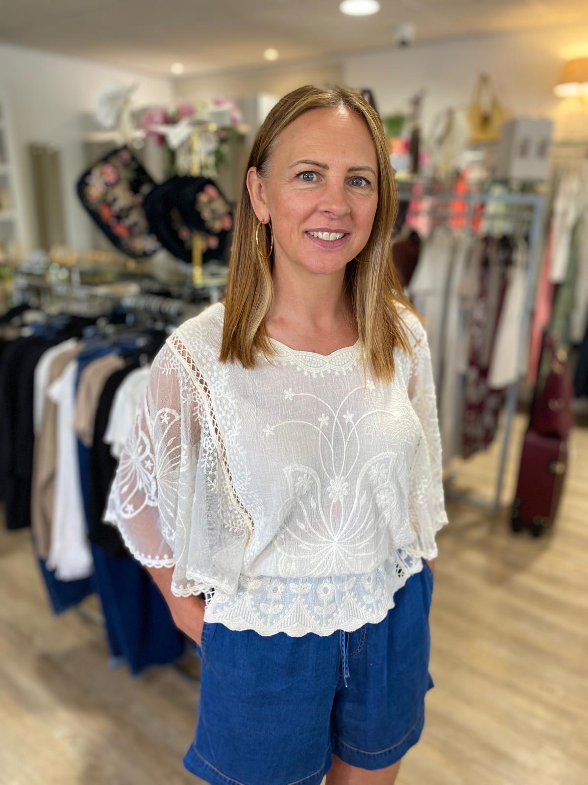 White Butterfly Top