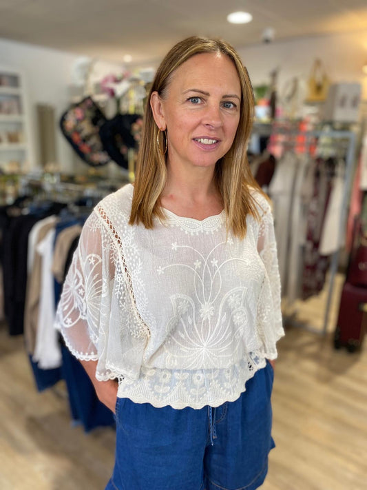 White Butterfly Top