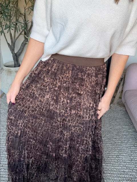 Leopard Tulle Skirt