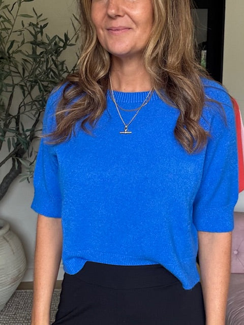 Blue 3/4 Sleeve Jumper
