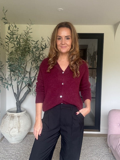 Burgundy Cardigan