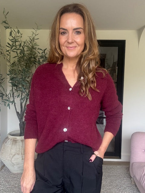 Burgundy Cardigan