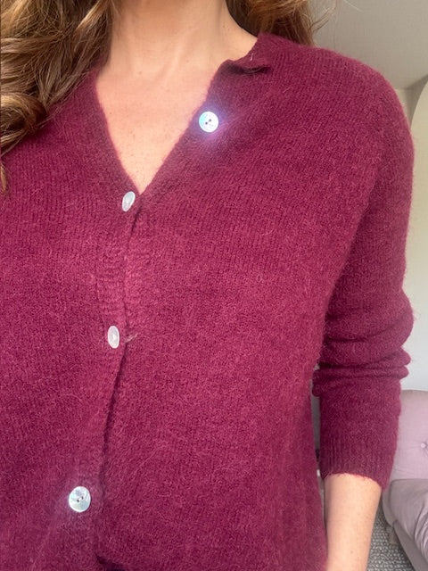 Burgundy Cardigan